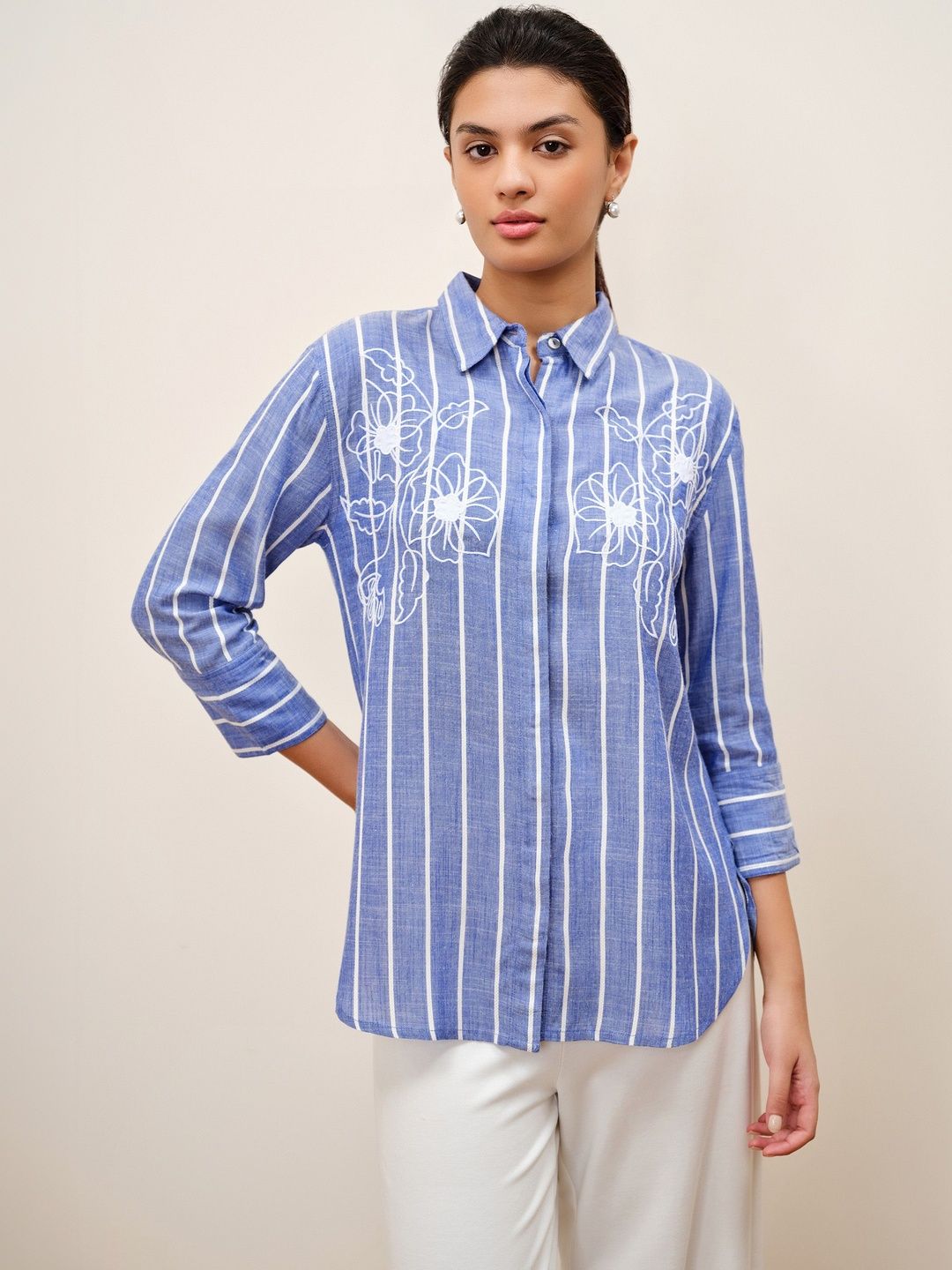 AND Women Straight Casual Shirt