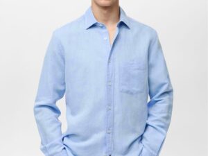 Linen Cotton Striped Casual Shirt