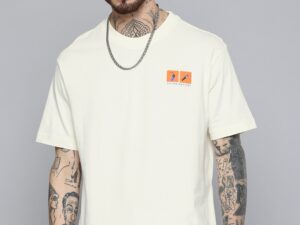 Printed Drop-Shoulder Sleeves T-shirt