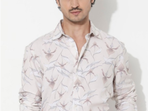 Men Len Regular Fit Spread Collar Printed Shirt