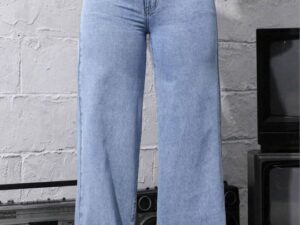 Women Jean Wide Leg High-Rise Light Fade Stretchable Jeans